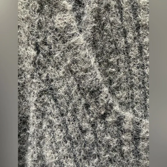 Dark Grey Free People Katie Mix Stitch Square Neck Sweater, size L. - Picture 4 of 5